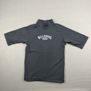 Vintage 90s Billabong Surf Rash Guard Size L Black‎ White Faded HORCFS READ